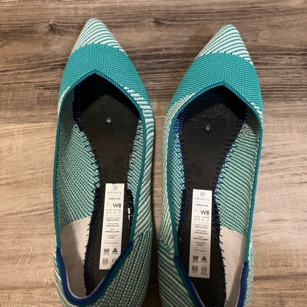 Rothys The Point - Calypso Teal Size 8